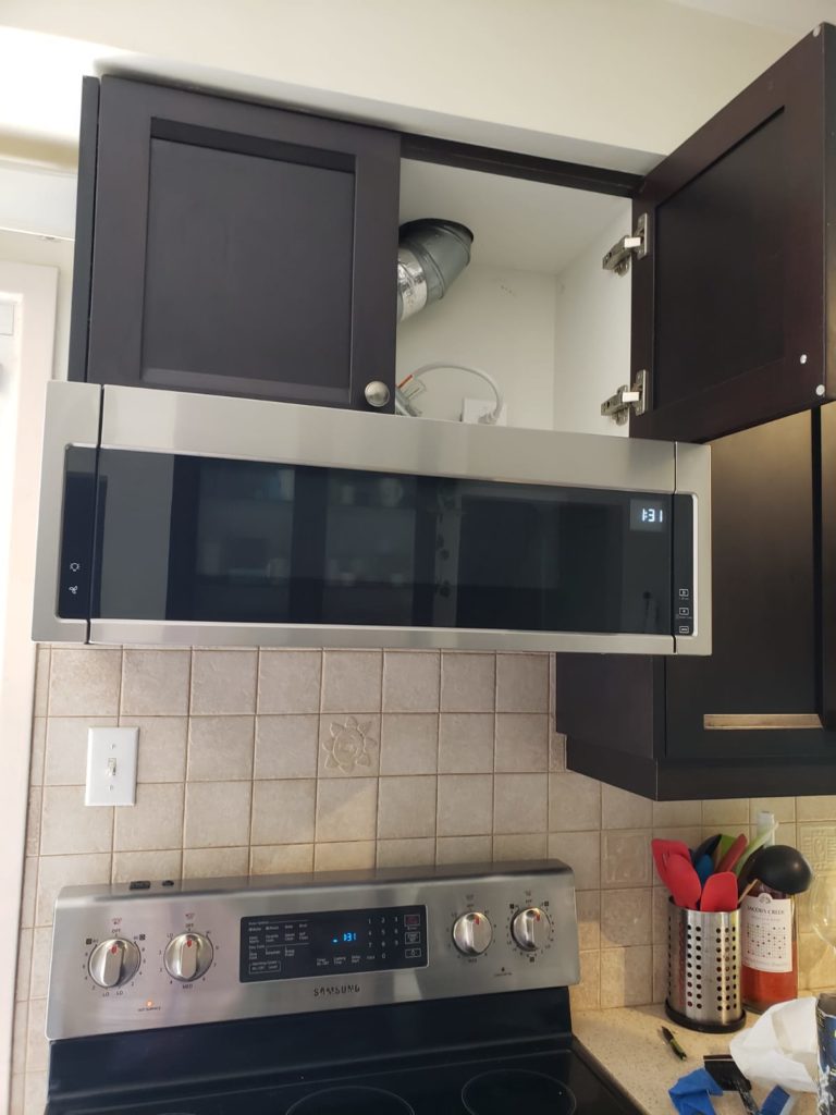 Low Profile Microwave Installation