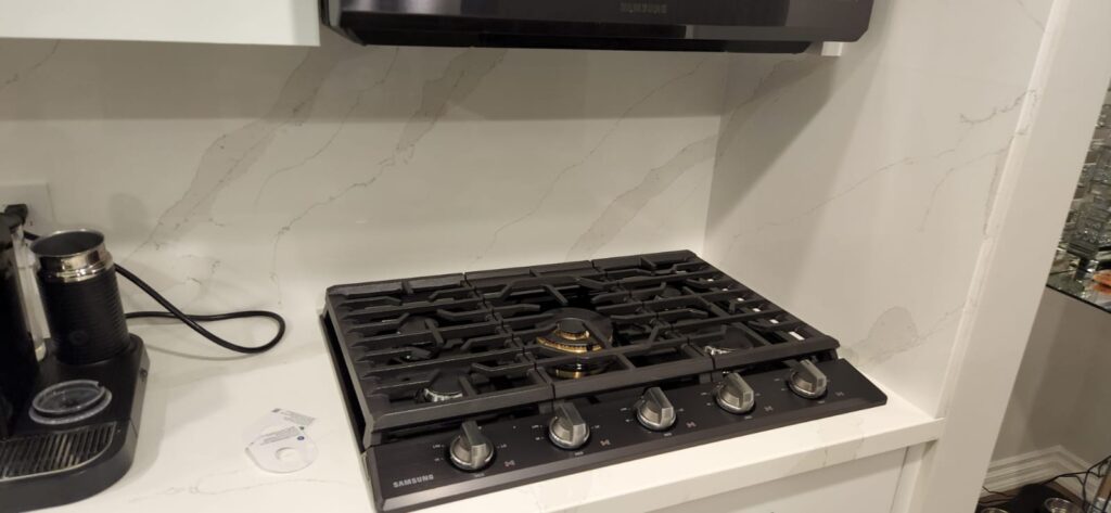 Gas cooktop install