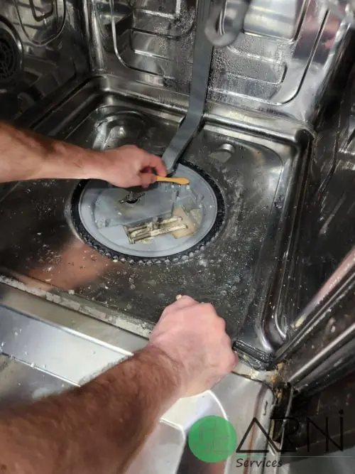 cleaning dishwasher filter